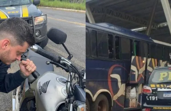 Polícia Rodoviária Federal recupera motocicletas e ônibus com registro de furto