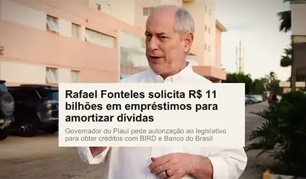 “Piauí gasta 2,4 Bilhões por ano em juros”, diz Ciro Gomes ao criticar os vários empréstimos feitos por Rafael Fonteles no Piauí 