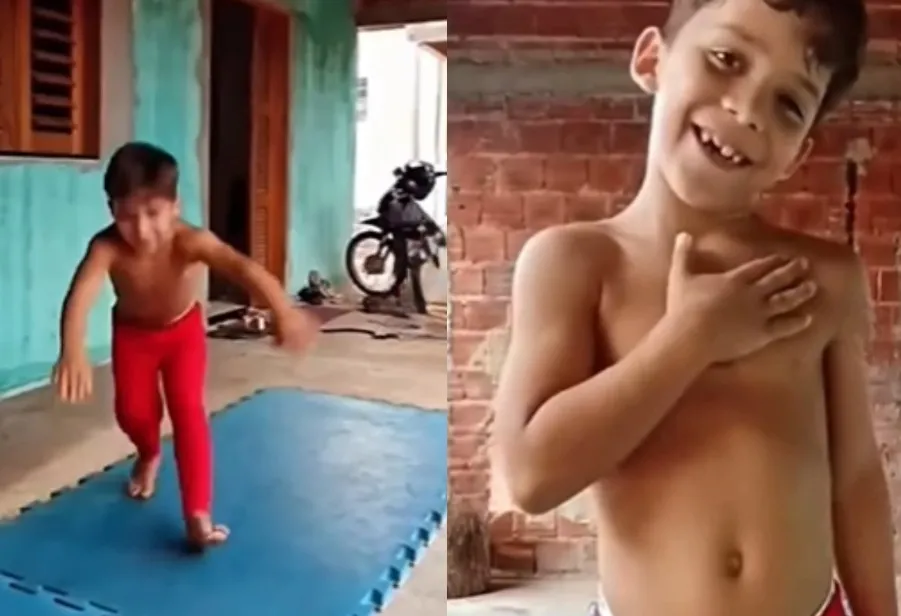 Ginasta piauineze de 9 anos viraliza nas redes, encanta com talento e pede apoio para seguir no esporte