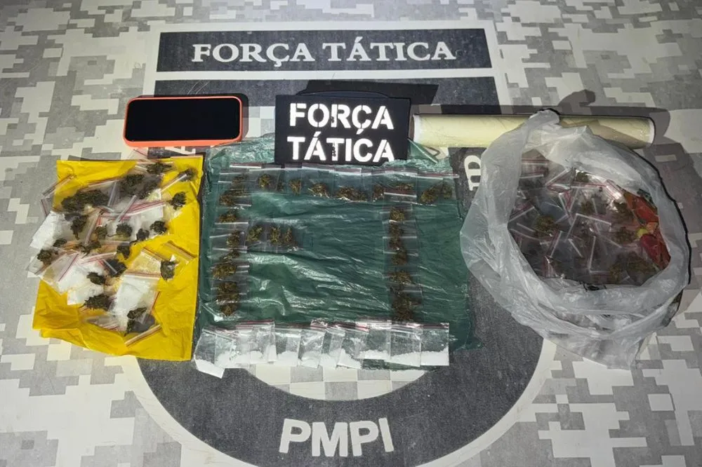 Dona de bar é presa com maconha e cocaína em Uruçuí