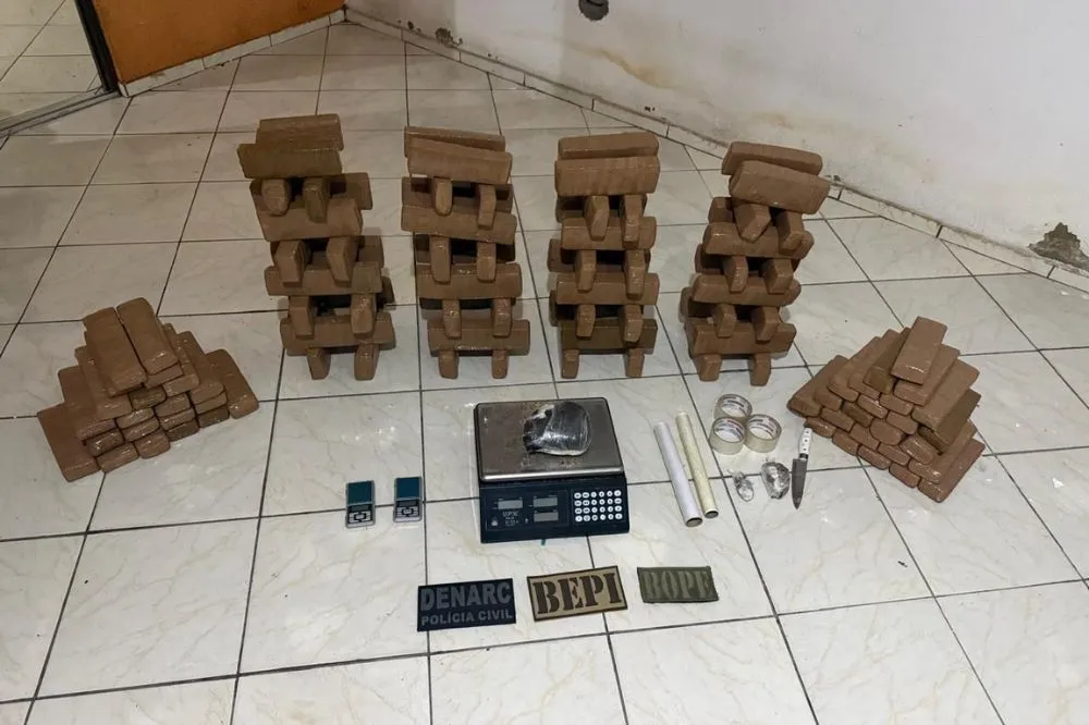 Homem é preso com 100 quilos de maconha em Teresina