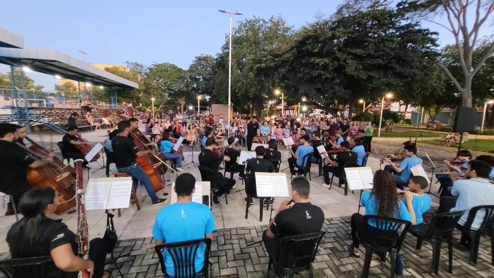 Orquestra Jovem encanta o público com apresentação no Parque Ambiental da Macaúba
