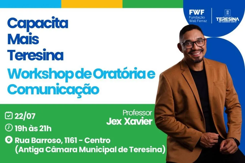 Fundação Wall Ferraz promove workshop gratuito de Oratória e Comunicação com o professor Jex Xavier
