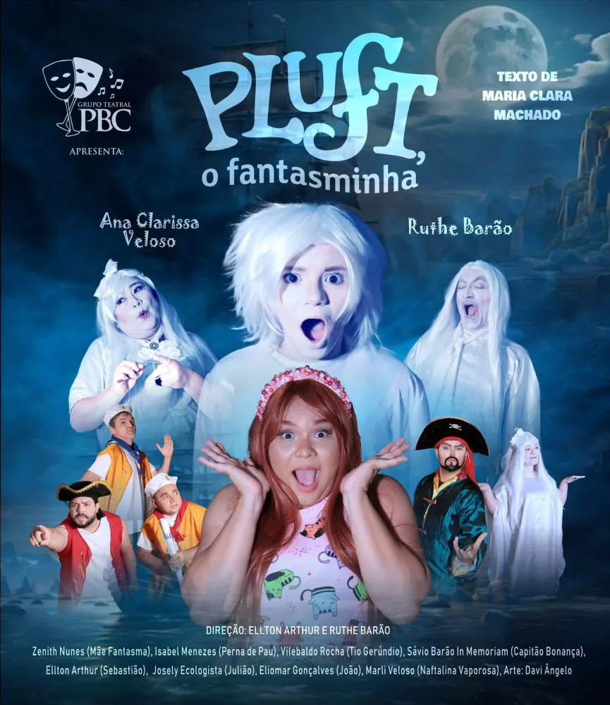 Teatro Sávio Barão recebe o espetáculo “Pluft, o fantasminha”, sucesso do Grupo Teatral PBC