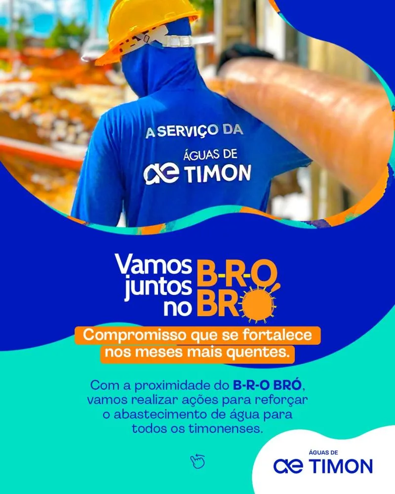 Prevenção ao B-R-O-Bró: vai falta água em bairros de Timon (MA) 