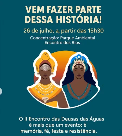 Teresina recebe encontro que celebra Oxum, Iemanjá e as mulheres de axé neste sábado (26)