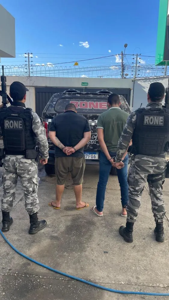 Rone prende dois homens suspeitos de tráfico de drogas e receptação na zona Norte de Teresina