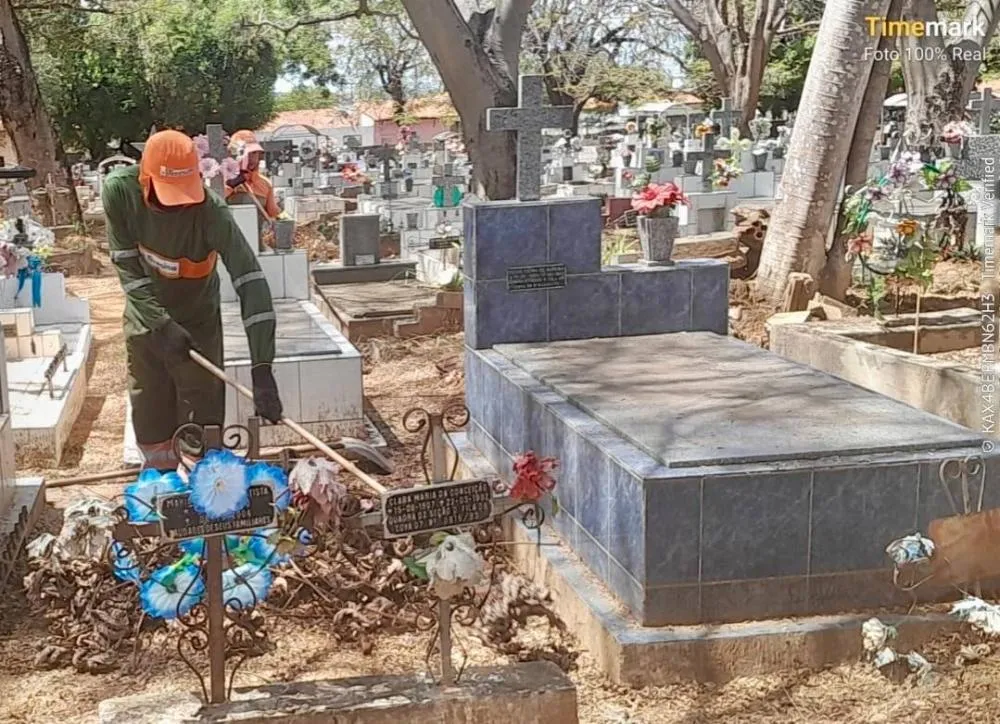 SDU Sudeste realiza mutirão de limpeza no Cemitério do Renascença em preparação para o Dia dos Pais