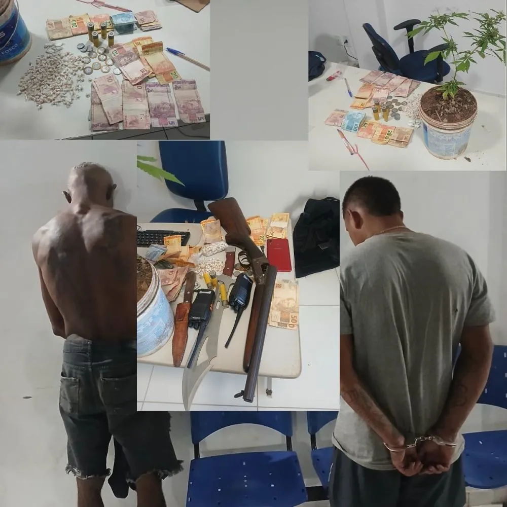 Polícia 'fecha' boca de fumo e prende duas pessoas em Matias Olímpio