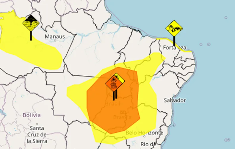 Inmet mantém alertas climáticos para diferentes regiões do Piauí