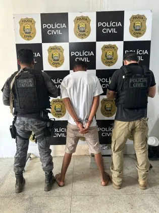 Polícias Civil e Militar prendem investigado por roubos e tráfico de drogas em Amarante