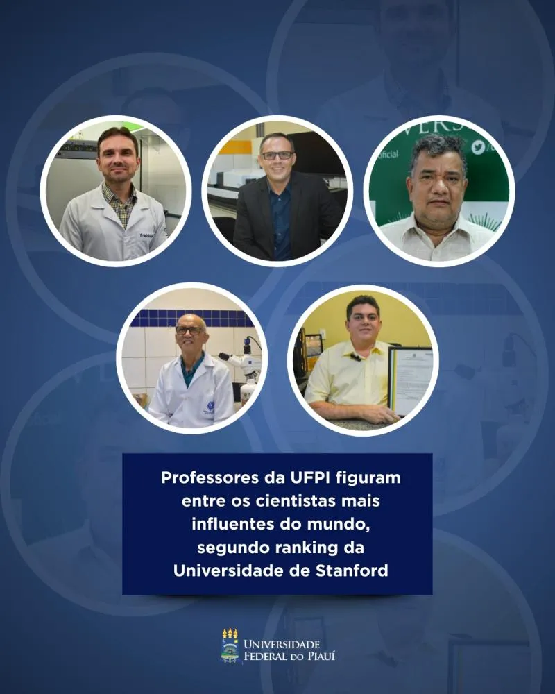 Professores da UFPI figuram entre os cientistas mais influentes do mundo, segundo ranking da Universidade de Stanford