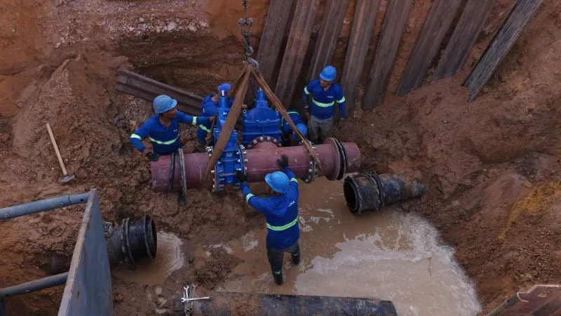 Zona Sudeste de Teresina fica sem o abastecimento de água devido obras de reparo em adutora