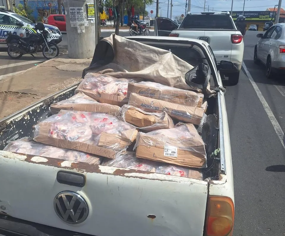 Dupla é presa após furtar mais de 400 quilos de frango de empresa em Teresina