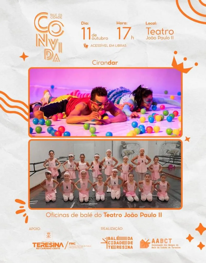 Balé da Cidade celebra Dia das Crianças com espetáculo “Cirandar” no Teatro João Paulo II